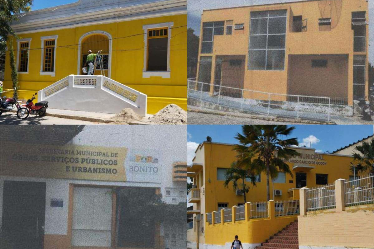MPPE identificou cinco prédios públicos pintados com a cor amarela durante a gestão de Gustavo Adolfo./Foto: Reprodução