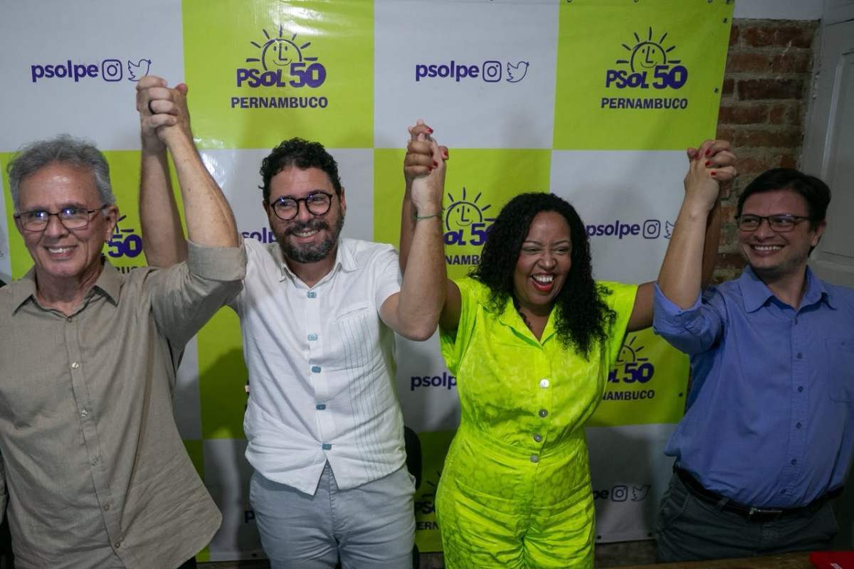 Chapa majoritária da federação PSOL/Rede em Pernambuco/Rafael Vieira/ DP Foto