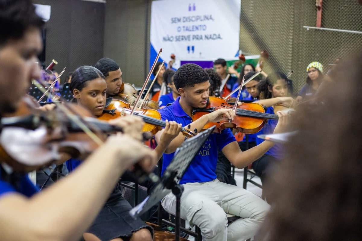Orquestra Criança Cidadã/Foto: Karol Rodrigues/DP Foto