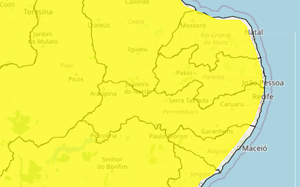 Inmet renova alerta de vendaval para Pernambuco/Foto: Reprodução