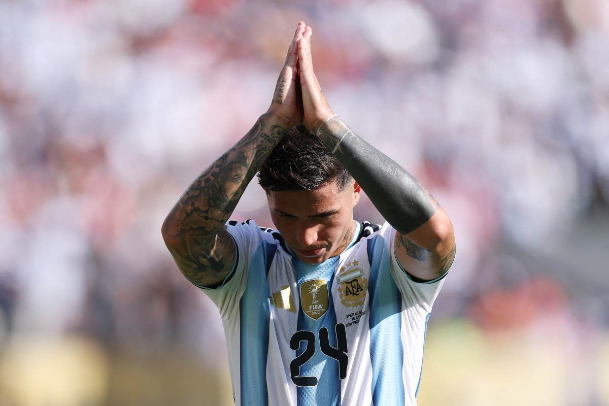 Enzo Fernandez, meia da Argentina/ Getty Images via AFP