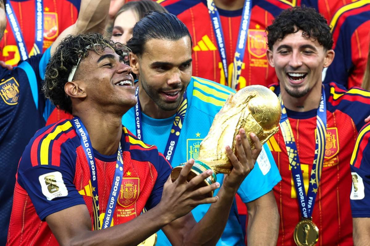 Lamine Yamal, campeão com a Espanha na Copa do Mundo 2026/ FRANCK FIFE/AFP