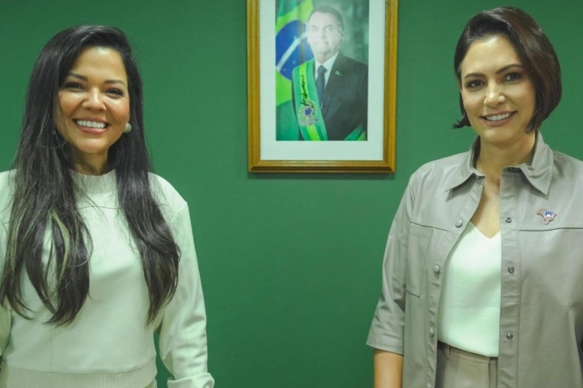 Priscila Costa (PL-CE) e Michelle Bolsonaro/Arquivo pessoal/Reprodução