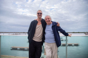 Guilherme Weber e Marco Nanini, parceiros de palco em "Fim de Partida", durante passagem pelo Recife