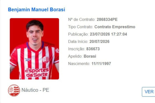 Borasi é regularizado no Boletim Informativo Diário (BID) (Reprodução / CBF)