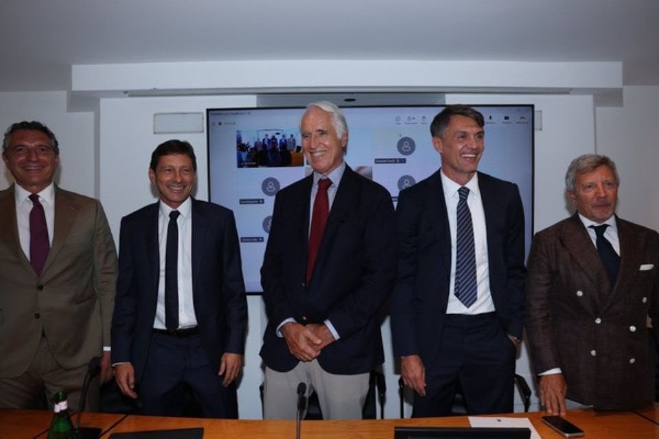 Paolo Maldini e Leonardo, ex-diretores da Federação Italiana de Futebol/Divulgação / FIGC