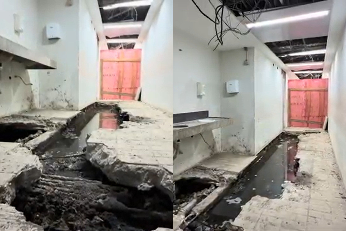 Esgoto aberto no Hospital da Restauração/Carol Ragazzi