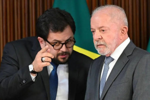 O presidente Lula (PT) e Marco Aur&eacute;lio Santana Ribeiro, seu ex-chefe de gabinete