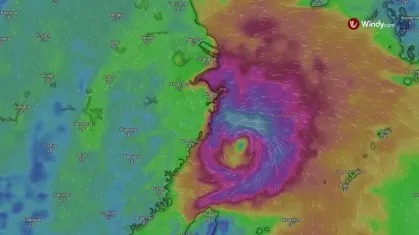 China emite um alerta vermelho diante da chegada iminente do tufão 