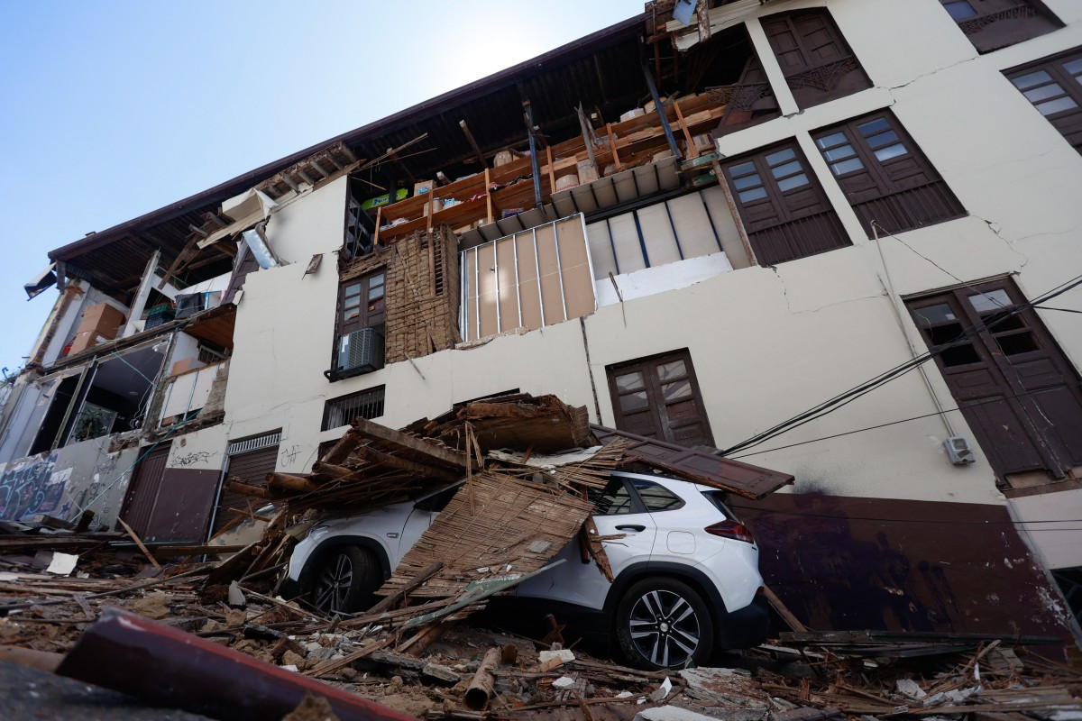  Prédio danificado em Manizales após terremoto na Colômbia/Jonh Bonilla/AFP