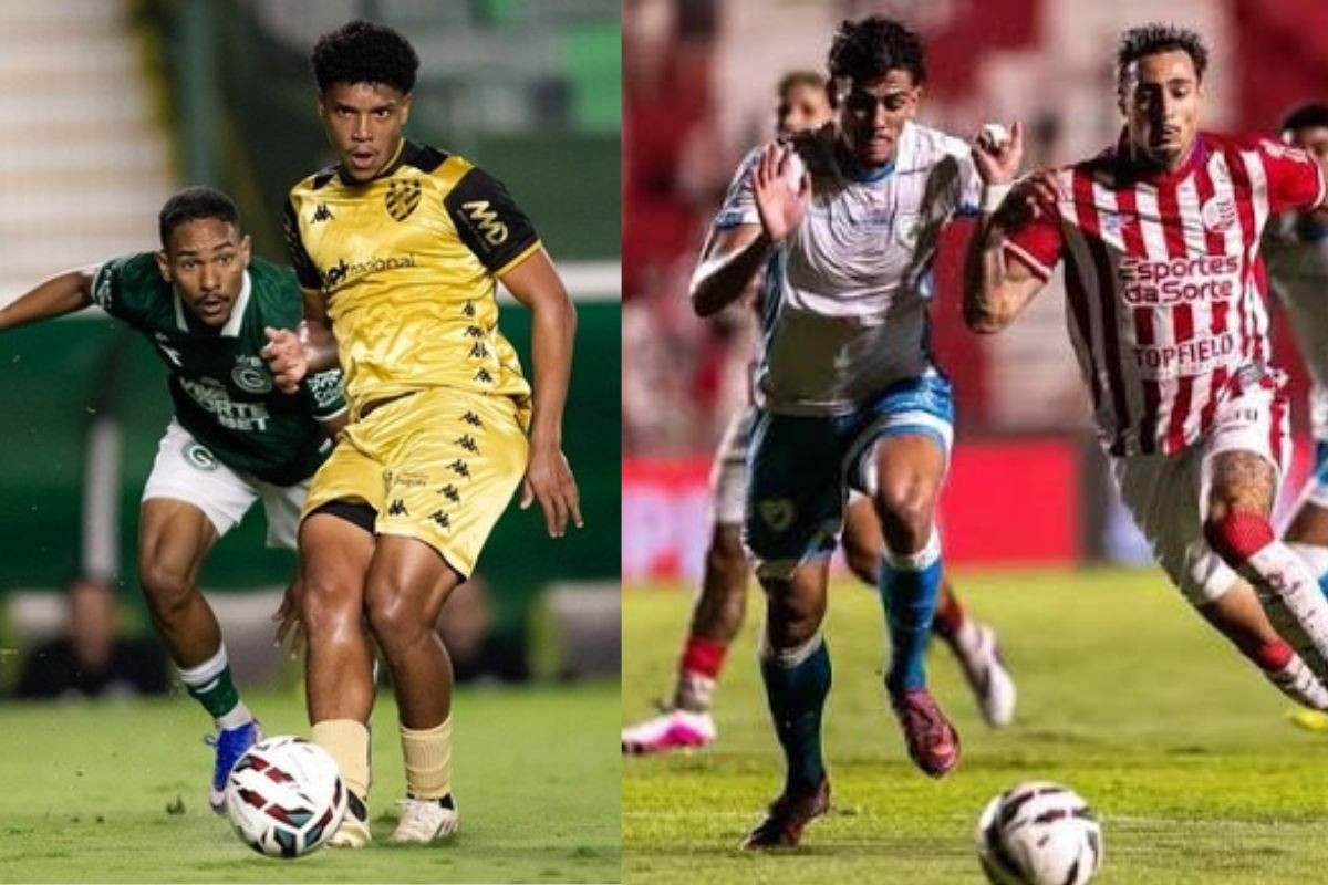 Goiás e londrina enfretando Náutico e Sport/Reprodução/Edição (internet)