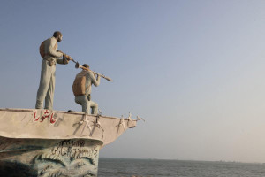 Escultura com vista para o Estreito de Ormuz &eacute; vista na orla da cidade portu&aacute;ria de Bandar Abbas, no Ir&atilde;