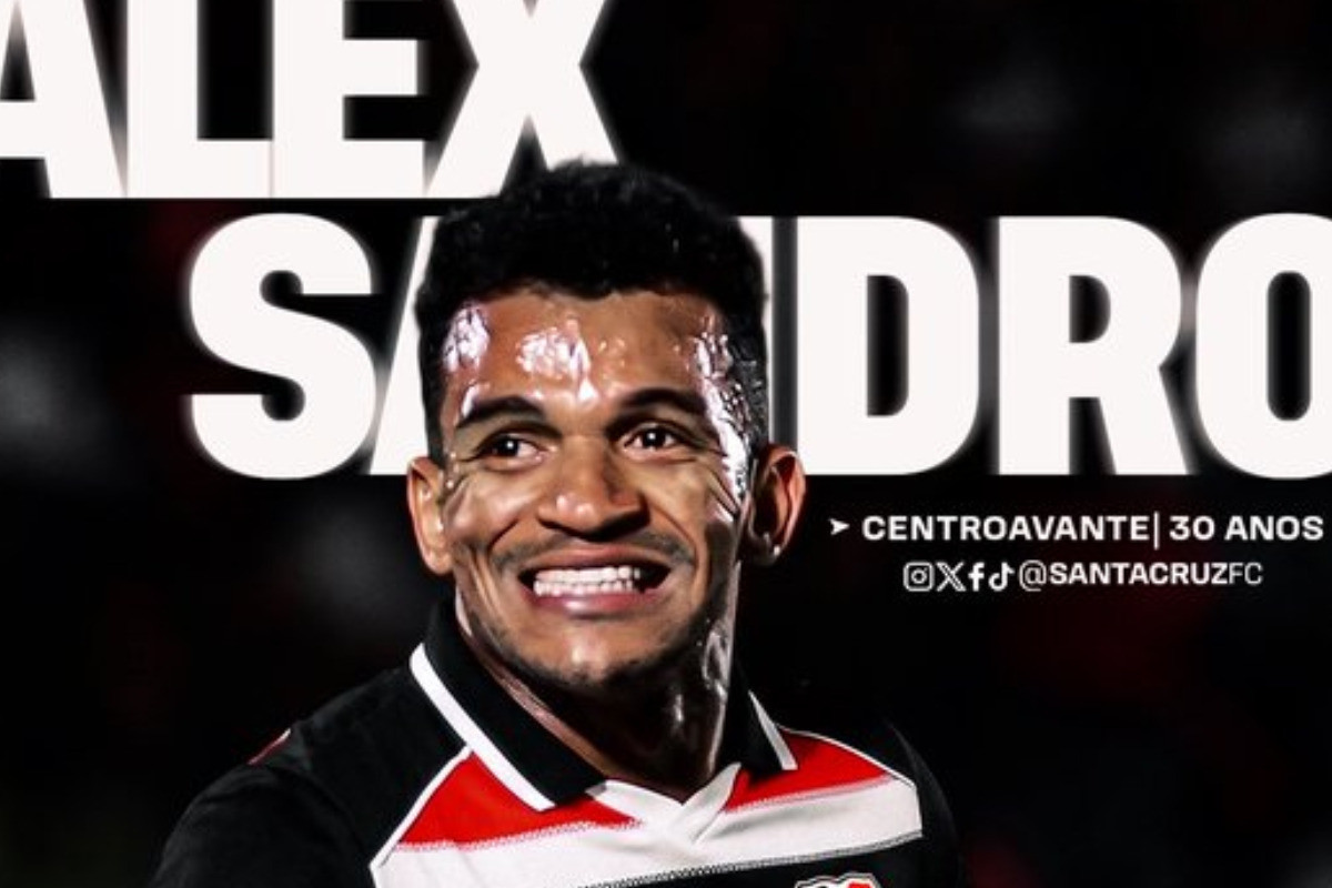 Alex Sandro, novo atacante do Santa Cruz /Foto: Reprodução/SCFC