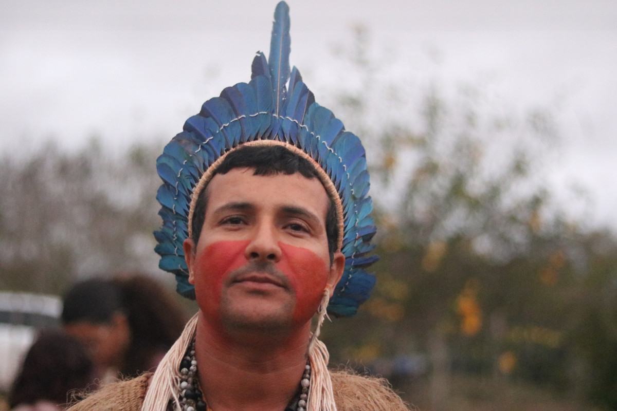 Nywá Kapinawá se apresenta como detentor de saberes ancestrais./Foto: Jorge Cosme/DP Foto