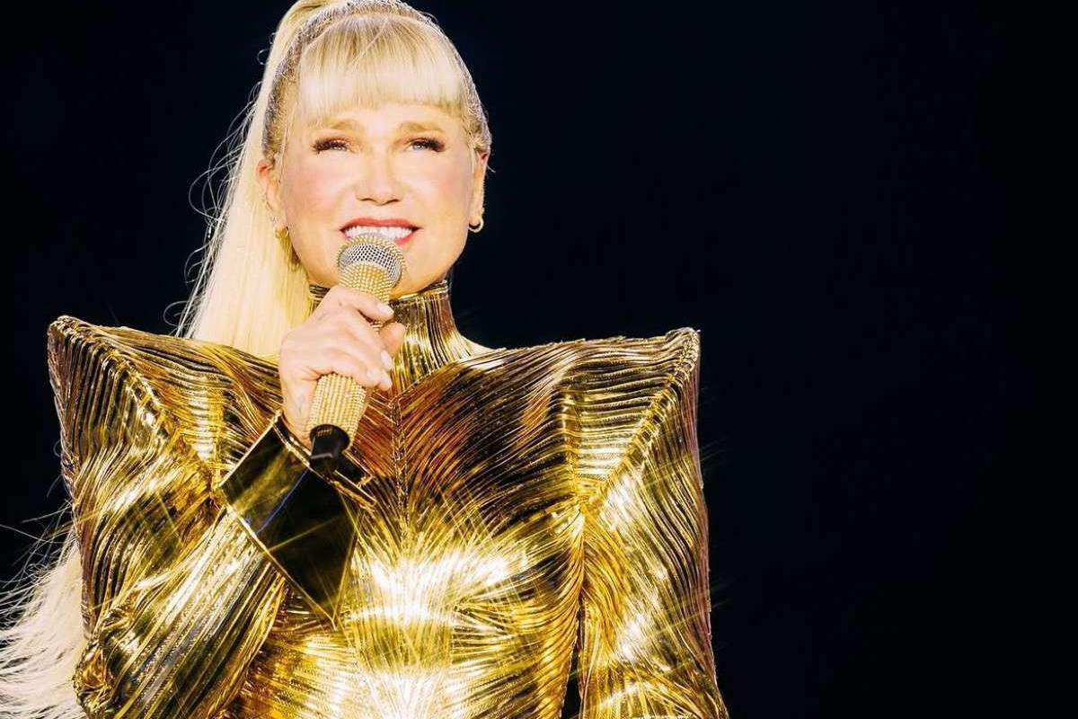 Apresentadora Xuxa na turnê 