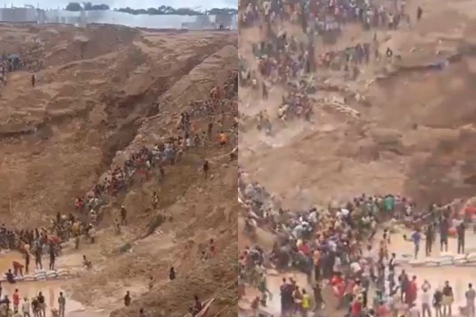 O deslizamento aconteceu em uma mina de ouro no vilarejo de Zamboye, no oeste da República Centro-Africana./Reprodução/X.