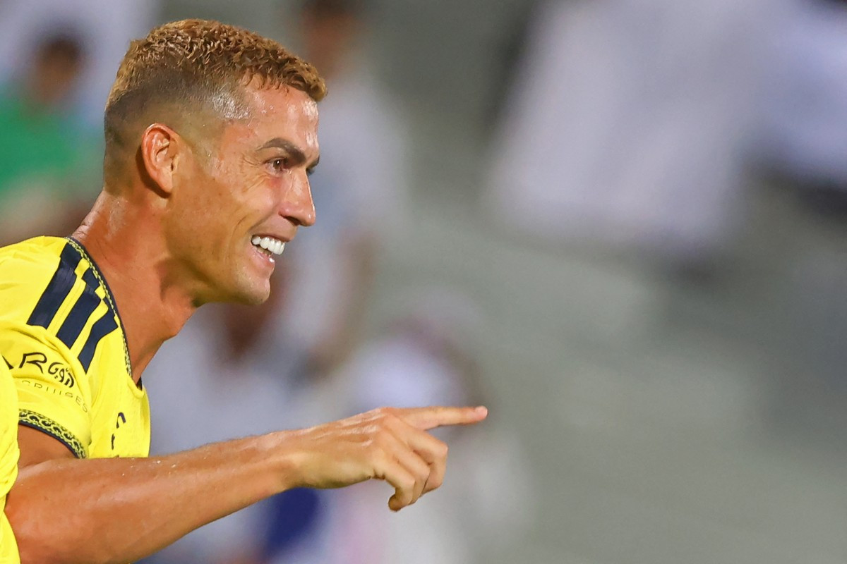 Cristiano Ronaldo em ação pelo Al Nassr/Fayez NURELDINE / AFP