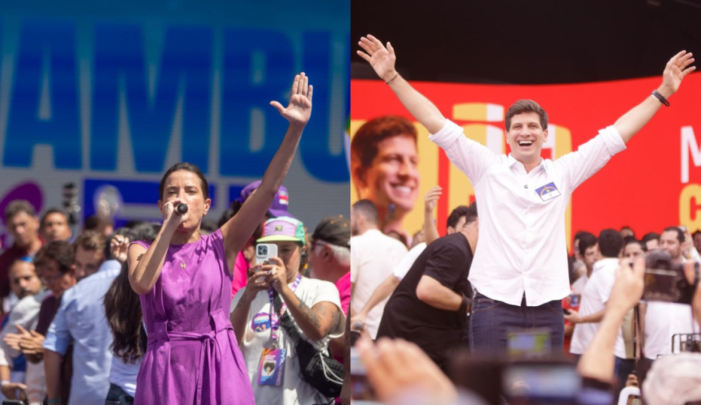 Raquel Lyra e João Campos lideram disputa ao Governo de Pernambuco/Karol Rodrigues e Maurício Ferry/DP Foto