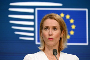 Kaja Kallas, chefe da diplomacia da Uni&atilde;o Europeia (UE)