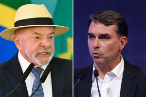 Lula e Fl&aacute;vio Bolsonaro