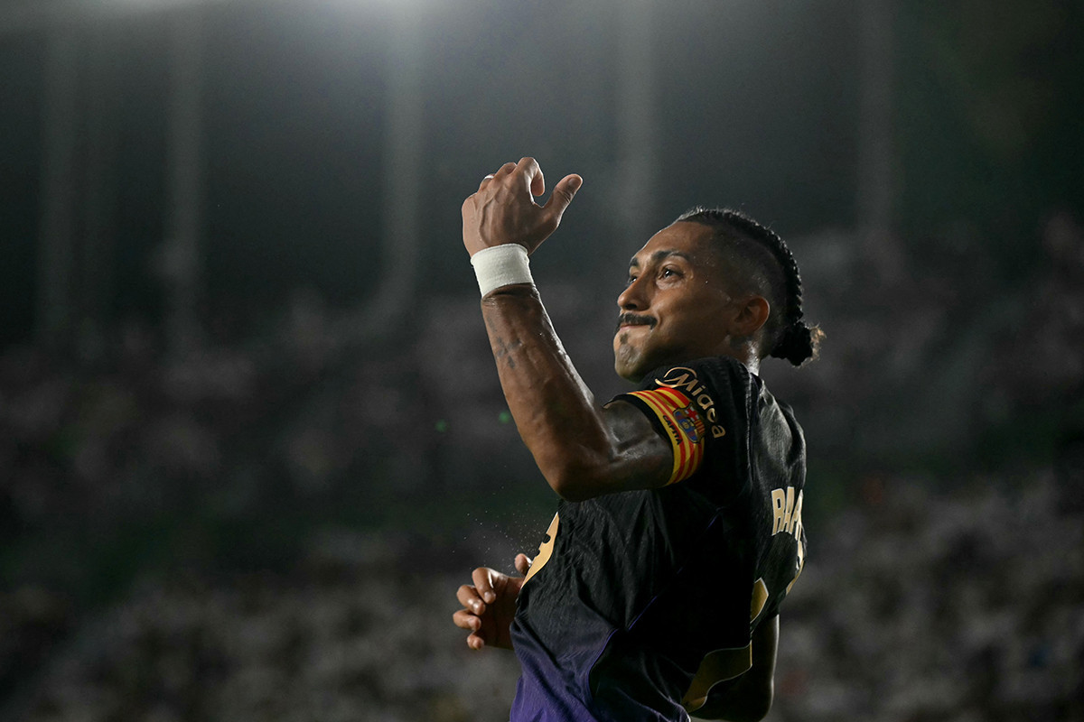 Raphinha, atacante do Barcelona/JOSE JORDAN/AFP
