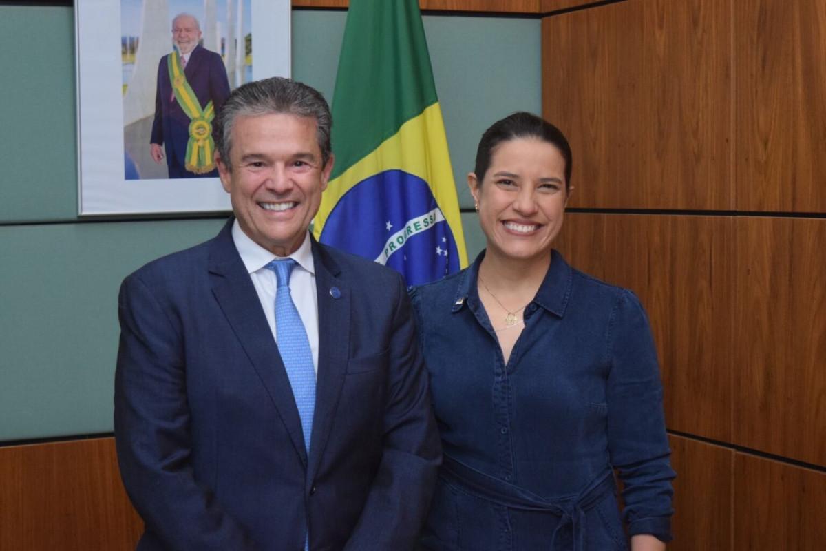 Ministro da Agricultura, André de Paula (PSD), e a governadora de Pernambuco, Raquel Lyra (PSD)/Foto: Divulgação