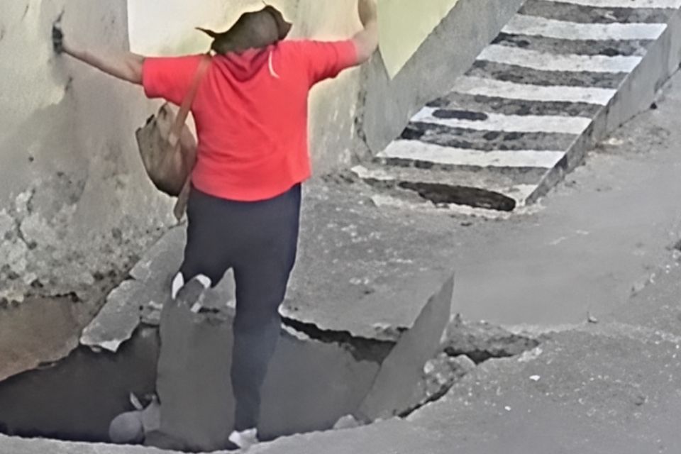 Acidente ocorreu na Rua São Sebastião, no bairro da Bela Vista/Reprodução/Redes Sociais