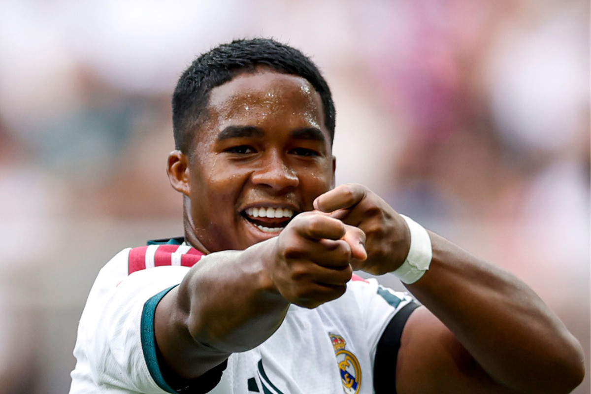 Endrick, atacante do Real Madrid/Reprodução/RMCF