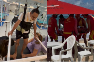 Turista atingido por onda em Maraca&iacute;pe evolui em fisioterapia:  "j&aacute; consegue sentar"