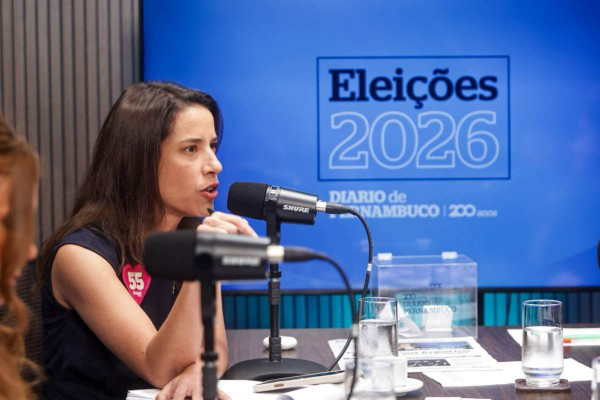 Raquel Lyra em sabatina do Diario de Pernambuco (Foto: Karol Rodrigues/DP Foto)