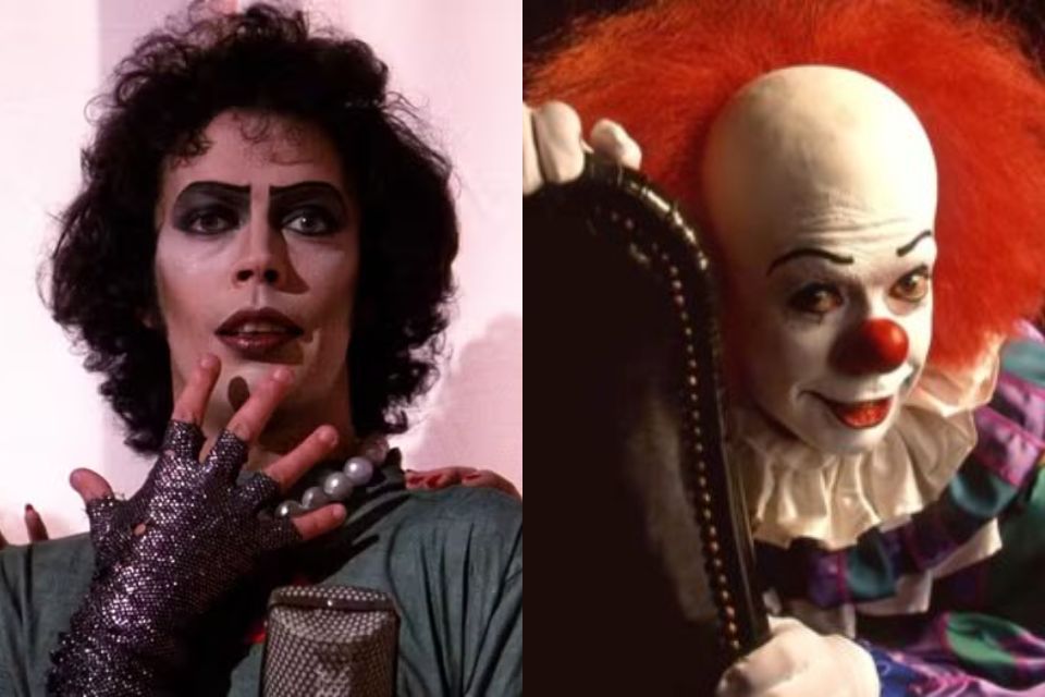 Tim Curry ficou conhecido pelo trabalho no musical The Rocky Horror Picture Show, ao interpretar o Dr. Frank-N-Furter, além de ser o primeiro intérprete de Pennywise do filme 'It: A Coisa'.
/Divulgação.