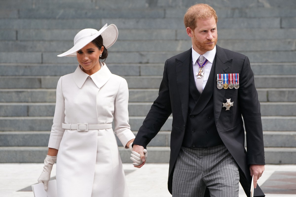 Príncipe Harry e sua esposa, a americana Meghan Markle/Kirsty O'Connor/Pool/AFP