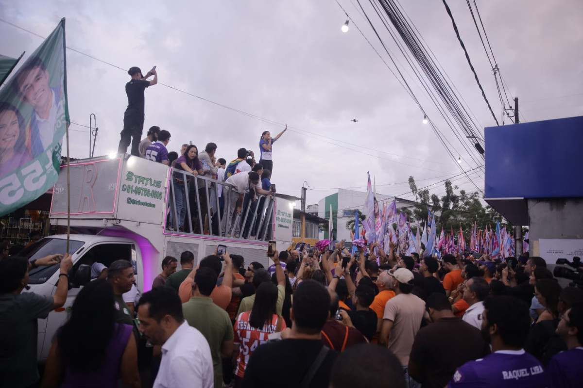 Governadora e candidata à reeleição, Raquel Lyra (PSD), em agenda em Igarassu, no Grande Recife/Foto: Maurício Ferry/DP Foto