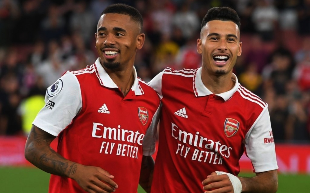 Gabriel Jesus e Gabriel Martinelli /Reprodução/AFC
