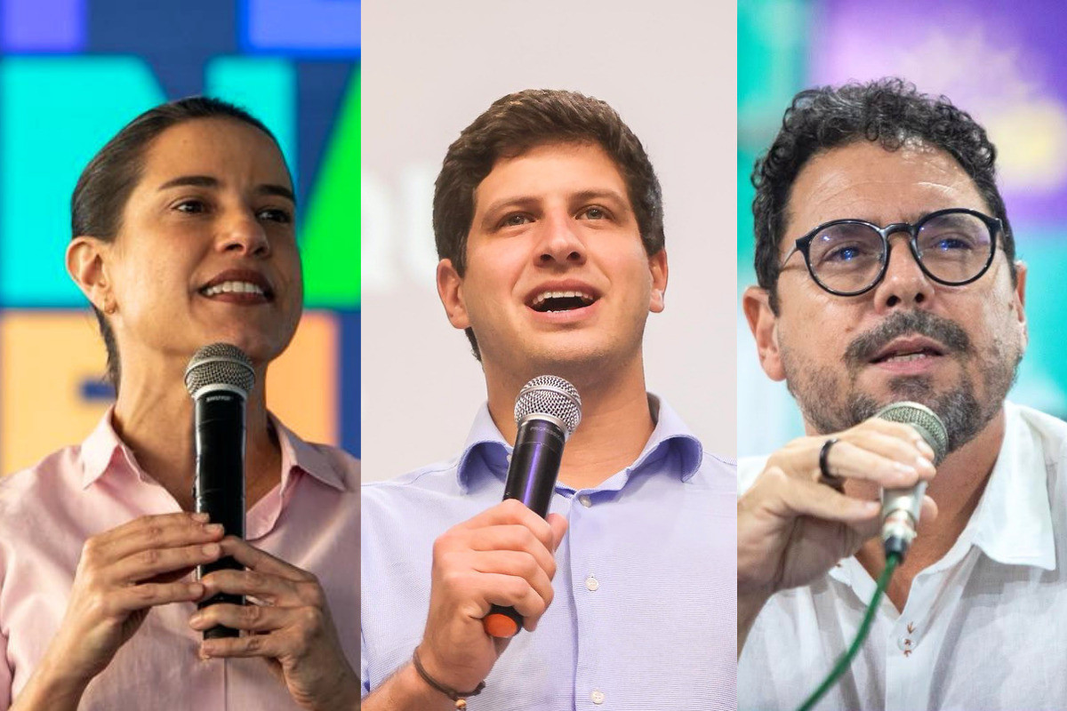 Com tempos e estratégias diferentes, Raquel Lyra (PSD), João Campos (PSB) e Ivan Moraes (PSOL) escolheram caminhos distintos para se apresentar ao eleitorado/Fotos: Rafael Vieira/DP Foto, Edson Holanda e Karol Rodrigues/DP Foto 