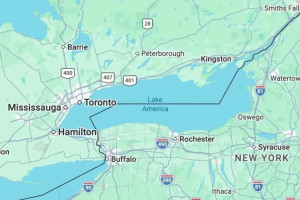 Segundo o Google, quem n&atilde;o estiver nem nos EUA e nem o Canad&aacute; ver&aacute; o lago com as duas denomina&ccedil;&otilde;es