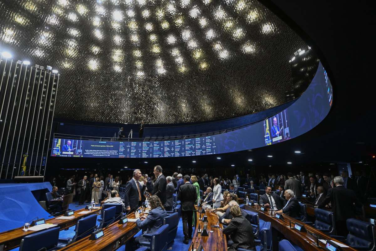 Plenário do Senado Federal durante sessão deliberativa ordinária/Carlos Moura/Agência Senado