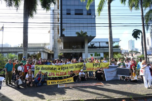 Ambientalistas realizaram em agosto protesto contra desmatamentos
