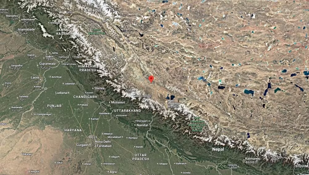 Tremor de magnitude 5 atingiu o Tibete uma semana após inundação matar mais de 1.200 no Nepal/Reprodução/Google Maps