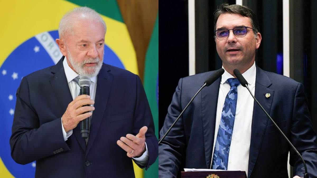 Os candidatos à Presidência Lula (PT) e Flávio Bolsonaro (PL)/Fabio Rodrigues Pozzebom/Agência Brasil/Jefferson Rudy/Agência Senado