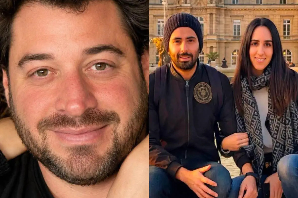 O suspeito preso Diego Ferlini (à esq), e Jonathan Meléndez e a esposa, Ana Paula (à dir), duas das vítimas da chacina /Reprodução / Facebook