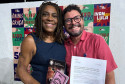 Coordenadora nacional da Frente de Evang&eacute;licos pelo Estado de Direito, a jornalista Nilza Val&eacute;ria tamb&eacute;m participou do encontro com Ivan - Foto: Amauri Lins/DP Foto