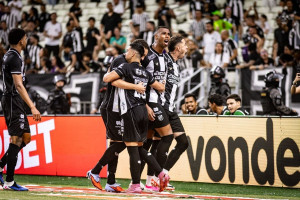 Equipe do Cear&aacute; em jogo da S&eacute;rie B do Campeonato Brasileiro