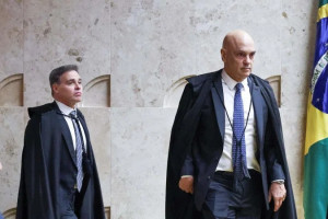 Mendon&ccedil;a e Moraes durante sess&atilde;o do plen&aacute;rio do Supremo
