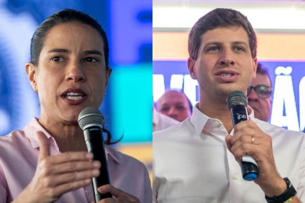 Governadora Raquel Lyra (PSD) e o candidato Jo&atilde;o Campos (PSB)