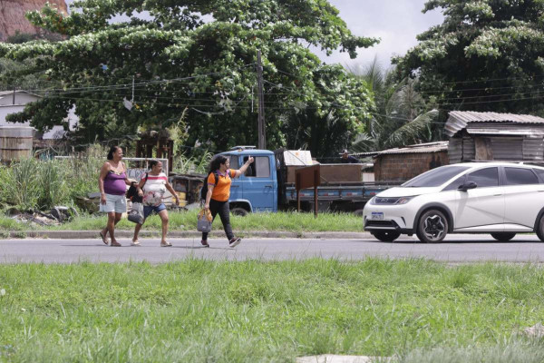 Todos os pedestres entrevistados pelo Diario de Pernambuco destacaram que a construção de uma passarela seria o ideal para solucionar o problema de travessia na BR-101  (Foto: Mauricio Ferry / DP Foto)
