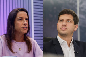 Candidatos Raquel Lyra (PSD) e Jo&atilde;o Campos (PSB)