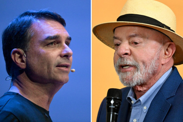 Flávio Bolsonaro e Lula