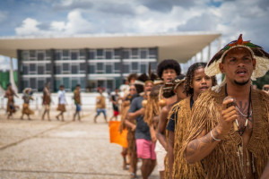 Manifesta&ccedil;&atilde;o contra a Lei 4701/23, a que institui a tese do marco temporal, em mar&ccedil;o de 2025