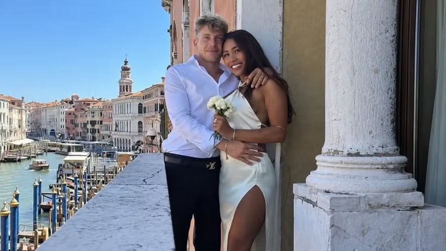 O italiano Sean Michieli e a brasileira Gabriella Querino/Reprodução/Redes sociais